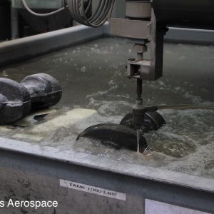 State of the art water jet cutter increases the speed at which some components can move between the forging and machining stages